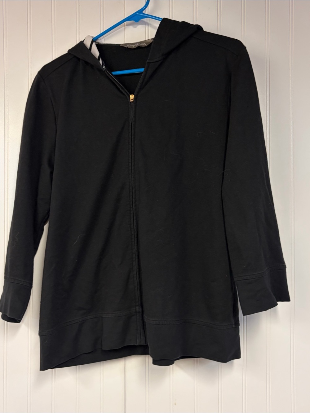 Tommy Bahama Black Zip-Up Hoodie Jacket XL Lightweight
